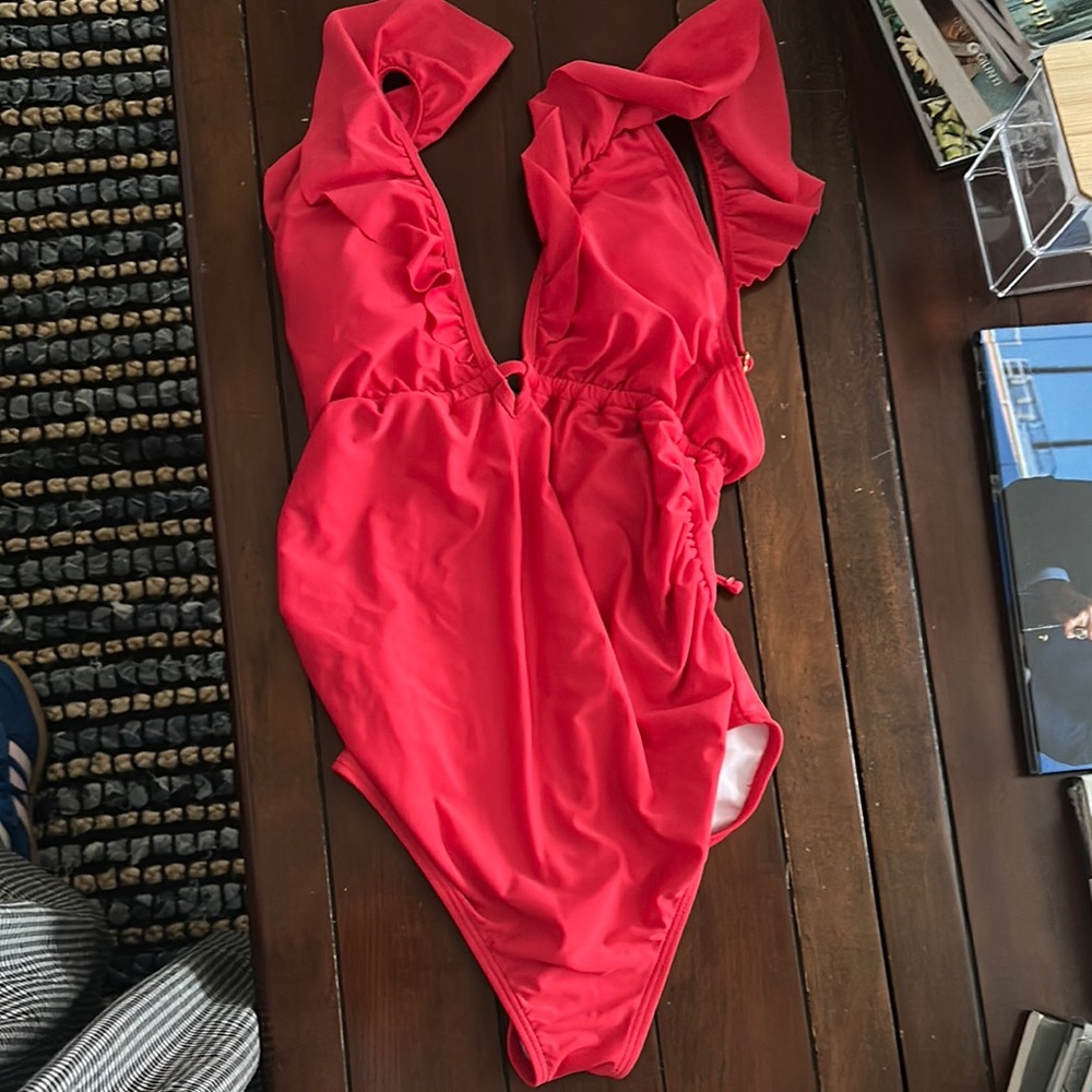 Pinkblush Red Ruffle One-Piece Swimsuit